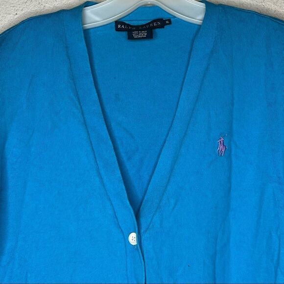 Vintage Ralph Lauren Cropped Cardigan Sweater - Picture 2 of 7